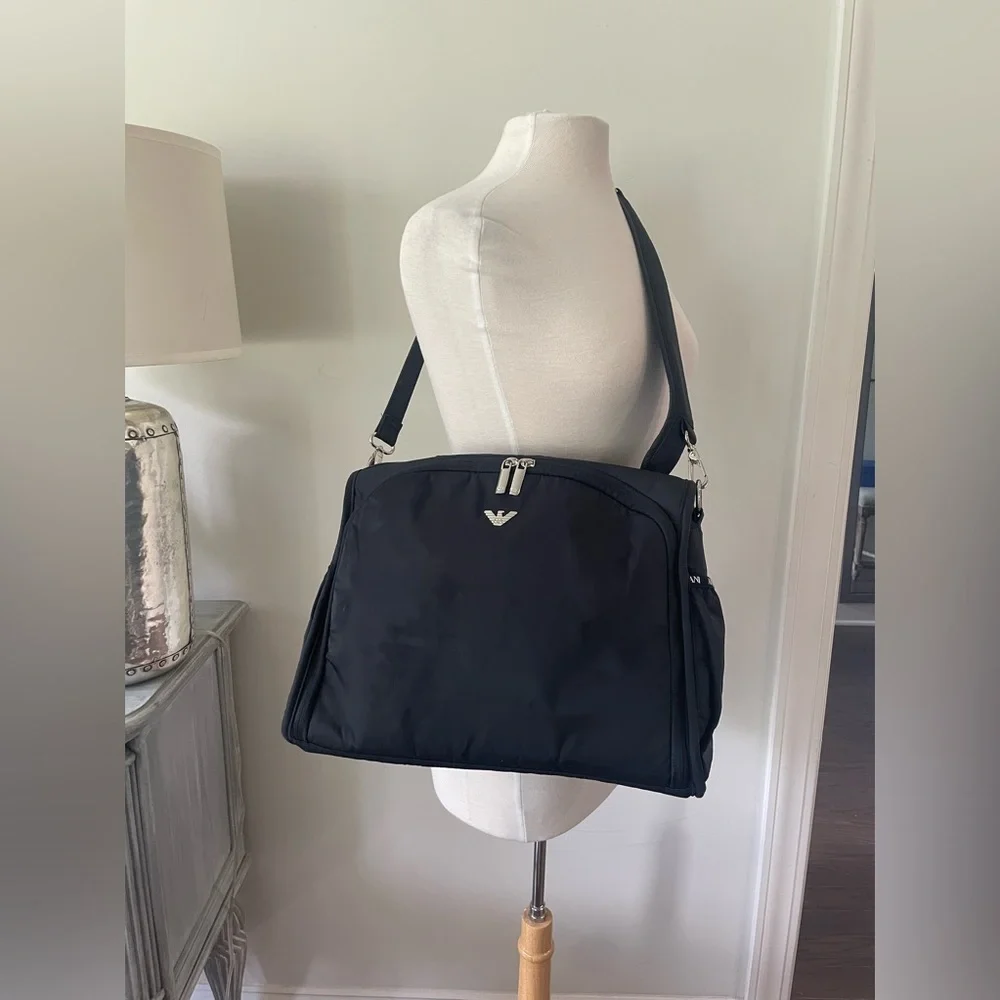 ARMANI BABY BLACK NYLON BAG